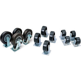 Crescent® JOBOX 6" Caster Set 2 Fixed & 2 Swivel with Brakes Black 