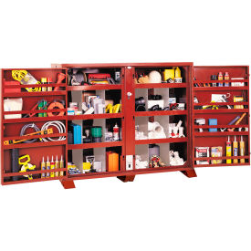 Crescent JOBOX 24"" Deep Heavy Duty Cabinet w/ Bin Dividers 72""W x 24""D x 60-5/8""H 49 Cu Ft Storage