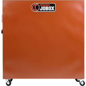 Jobox Rolling Clam Shell Cabinet with Dividers 58 Cu. Ft. Cap. 62"W x 30"D x 63-1/2"H Brown/Rust 