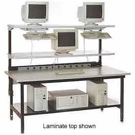 Dehnco Equipment & Supply HD-1405 Testing/LAN Station 68" x 33" Plastic Laminate Square Edge Top image.