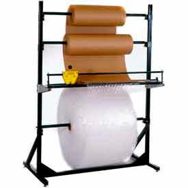 Dehnco Equipment & Supply MRS-3044K Dehnco Multiple Roll Stand for 30" Material Width, 300 Lbs Capacity, Black & White image.