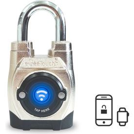 eGeeTouch® 5th Generation Smart Padlock Short Shackle Satin Silver