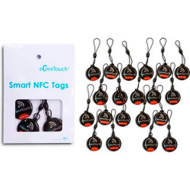 eGeeTouch® Smart NFC Fobs Black Pack of 20