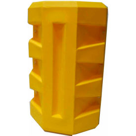 Diversified Plastics, Inc CP-6 Poly Structural Column Protector, 6-1/4" Square Opening, Yellow image.