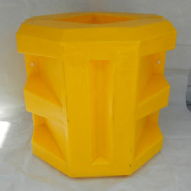 Diversified Plastics, Inc CPSH-10-14 Poly Structural Short  Column Protector, 10-1/4" Square Opening, Yellow, CPSH-10-14 image.