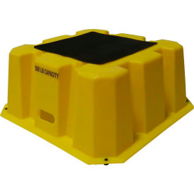 Diversified Plastics, Inc NST-1-14 1 Step Nestable Plastic Step Stand - Yellow 25"W x 25"D x 10-1/2"H - NST-1-14 image.