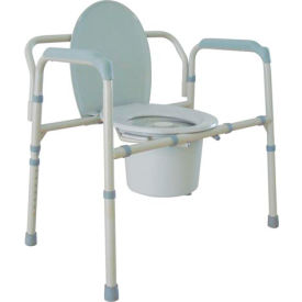 Drive Medical 11117N-1 Heavy Duty Bariatric Folding Bedside Commode Seat image.
