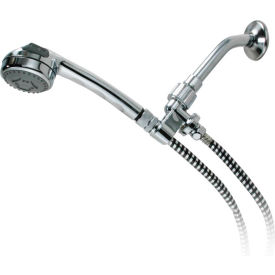 Drive Medical RTL12045 Deluxe Handheld Shower Massager with Three Massaging Options, Chrome image.