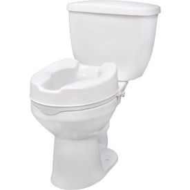 Drive Medical RTL12064 Drive Medical RTL12064 Raised Toilet Seat with Lock, Standard Seat, 4" Height image.