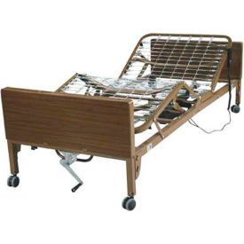 Drive Medical 15033BV-PKG Delta Ultra Light Full Electric Hospital Bed with Full Rails and Innerspring Mattress image.
