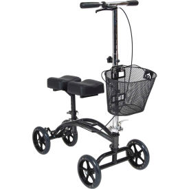 Drive Medical 796 Drive Medical Dual Pad Steerable Knee Walker with Basket, 31"- 40" Handle Height, Adult Size image.