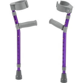 Drive Medical FC100-2GP Drive Medical Pediatric Forearm Crutches, Small, Wizard Purple, Pair image.