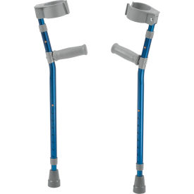 Drive Medical FC300-2GB Drive Medical Pediatric Forearm Crutches, Large, Knight Blue, Pair image.
