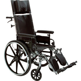 Drive Medical PLA416RBDFA Drive Medical Viper Plus GT Full Reclining Wheelchair, Detachable Full Arms, 16" Seat image.