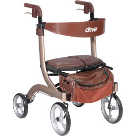 Drive Medical RTL10266CH-HS Drive Medical Nitro DLX Euro Style Walker Rollator RTL10266CH-HS, Champagne image.