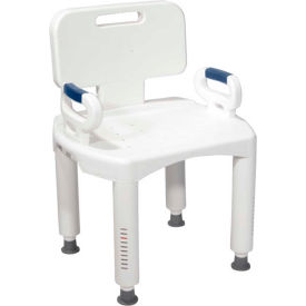 Drive Medical RTL12505 Drive Medical Bath Bench RTL12505, With Back & Arms image.