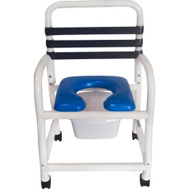 Mor-Medical International DNE-385-3TWL Mor Medical International™ Deluxe Shower Commode Chair, Removable Soft Seat, 385 lb. Capacity image.
