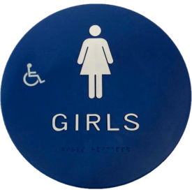 Don Jo CHS 5 Girl's Restroom Sign, BL - Pkg Qty 10