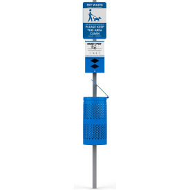 DOGIPOT® Complete Pet Station with 400 Rolled Bags Aluminum Forest Green 