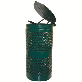 Dogipot 1206-L DOGIPOT® Steel Trash Receptacle with Stainless Steel Lid, Liner Trash Bags image.
