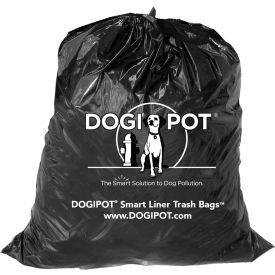 Smart Heavy Duty Liner Trash Bags with Drawtape, Black, 50 Bags/Pack, Pack of 4 view 2