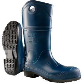 Dunlop Industrial & Protective Footwear  890850300 Dunlop® Durapro Knee Boots, Safety-Loc Outsole, Plain Toe, Size 3, 14"H, Blue image.