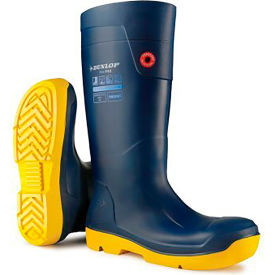 Dunlop® SeaPro Purofort® Full Safety Boots Steel Toe 15""H Size 3 Blue/Yellow