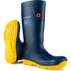 Dunlop Industrial & Protective Footwear  EH62F3304 Dunlop® SeaPro Purofort® Full Safety Knee Boots, Steel Toe, Size 4, Blue image.