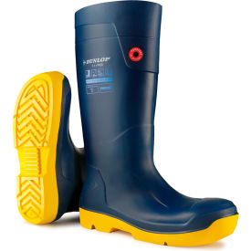 Dunlop Industrial & Protective Footwear  EH62F3307 Dunlop® SeaPro Purofort® Full Safety Knee Boots, Steel Toe, Size 7, Blue image.