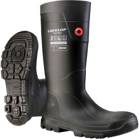 Dunlop Industrial & Protective Footwear  LJ2JK0103 Dunlop® FieldPro Purofort® Full Safety Knee Boots, Steel Toe, Size 3, Charcoal image.