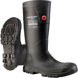 Dunlop Industrial & Protective Footwear  LJ2JK0104 Dunlop® FieldPro Purofort® Full Safety Knee Boots, Steel Toe, Size 4, Charcoal image.