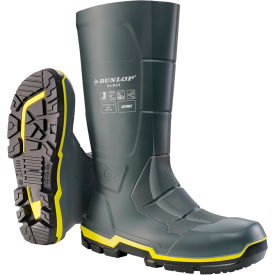 Dunlop Industrial & Protective Footwear  MZ2LE0204 Dunlop® Acifort® MetMax Full Safety Boots, Cleated Outsole, Steel Toe, Size 4, 16"H, Gray image.