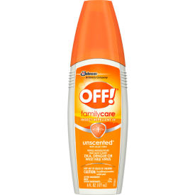 OFF FamilyCare Insect Repellent, 7% DEET, 6 oz. Pump Spray, Unscented, 12 Bottles - 654458