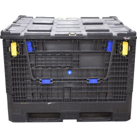 Georg UTZ KLAPA Folding Bulk Shipping Containers 48"L x 45"W x 34"H 1100 lb. Capacity Black 