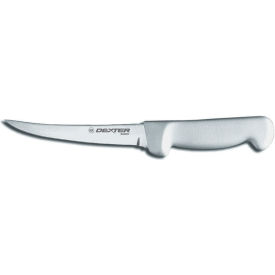 Dexter Russell Inc 31618 Dexter Russell 31618 - Curved Boning Knife, High Carbon Steel, Stamped, White Handle, 6"L image.