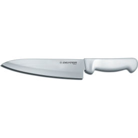 Dexter Russell Inc 31600 Dexter Russell 31600 - Cooks Knife, High Carbon Steel, Stamped, White Handle, 8"L image.