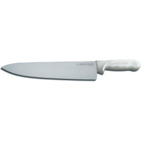 Dexter Russell Inc 12473 Dexter Russell 12473 - Cooks Knife, High Carbon Steel, Stamped, White Handle, 12"L image.