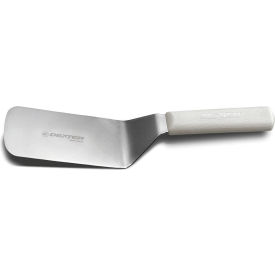Dexter Russell Inc 16383 Dexter Russell 16383 - Round Corner Turner, High Carbon Steel, White Handle, 6"L x 3"W image.