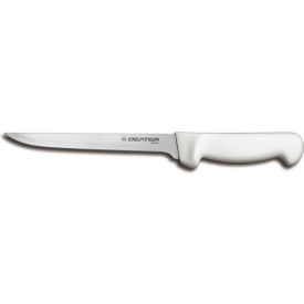 Dexter Russell Inc 31609 Dexter Russell 31609 - Narrow Fillet Knife, High Carbon Steel, Stamped, White Handle, 8"L image.