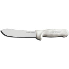 Dexter Russell Inc 4133 Dexter Russell 04133 - Butcher Knife, High Carbon Steel, Stamped, White Handle, 8"L image.