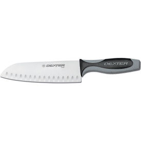 Dexter Russell Inc 29273 Dexter Russell 29273 - Duo-Edge Santoku Style Cooks Knife, High Carbon Steel, Stamped, 7"L image.