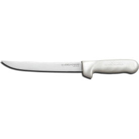 Dexter Russell Inc 10223 Dexter Russell 10223 - Wide Fillet Knife, High Carbon Steel, Stamped, White Handle, 8"L image.