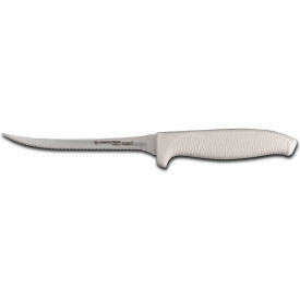 Dexter Russell Inc 24303*****##* Dexter Russell 24303 - 1/2" Scalloped Utility Slicer, High Carbon Steel, Stamped, 5-1/2"L image.