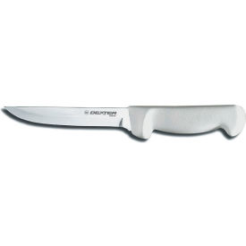 Dexter Russell Inc 31615 Dexter Russell 31615 - Wide Boning Knife, High Carbon Steel, Stamped, White Handle, 6"L image.
