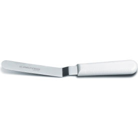 Dexter Russell Inc 19953** Dexter Russell 19953 - Spatula, Offset, High Carbon Steel, White Handle, 5"L image.