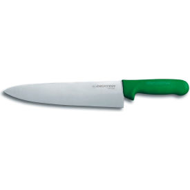 Dexter Russell Inc 12433G Dexter Russell 12433G - Cooks Knife, High Carbon Steel, Stamped, Green Handle, 10"L image.