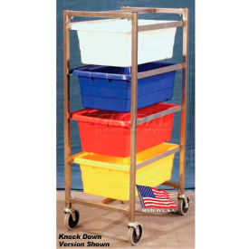 DC Tech Welded Quad Tote Cart DL101047, Stainless Steel, 25-1/2