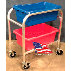 DC Tech Dual Tote Cart DL102007, Fully Welded, Aluminum , 28-1/2