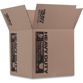 Duck® Heavy Duty Moving & Storage Boxes 16"L x 16"W x 15"H 200#/ECT-42 Brown 6/PK
