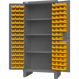 Durham Mfg.® Heavy Duty Bin Storage Cabinet 94 Bins All-Welded 36"W x 24"D x 78"H Gray 